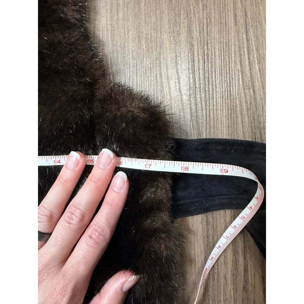 Isabella's Journey Faux Fur Apron Womens OS Espresso Brown Luxury‎ Glam Plush